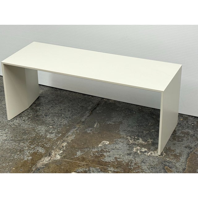 Custom Design White Lacquered Side Table For Sale - Image 11 of 12