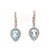Metal Natural Aquamarine Diamond Earrings 14k Gold 3.61 Tcw Certified For Sale - Image 7 of 12