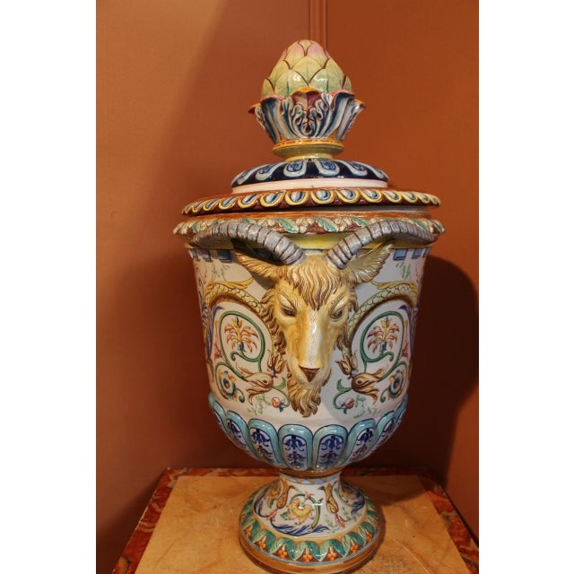 Ceramic Universal Exhibition of Paris Vase in Earthenware from Toul Bellevue, 1889 For Sale - Image 7 of 12