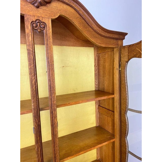 Vintage Louis XVI French Oak Display Cabinet For Sale - Image 12 of 14