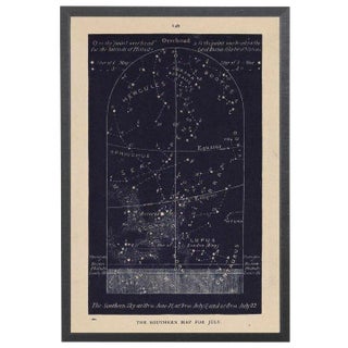 Navy Southern Star Map in Black Shadowbox 12 1/8x 17 1/8 For Sale