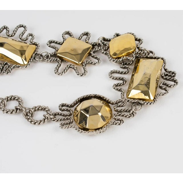 Alexis Lahellec Paris Bi-Color Metal Necklace For Sale - Image 9 of 10