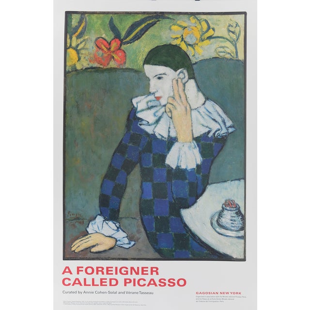 Arlequin Assis Poster after Pablo Picasso For Sale