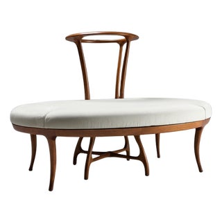 Large Circular Wooden Sofa, 1990s For Sale