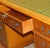 Edwardian English Desk in Yew Wood and Green Embossed Leather Top, 1960s For Sale - Image 11 of 16