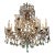 Antique Italian Beaded Crystal Chandelier With Aqua Teardrops For Sale