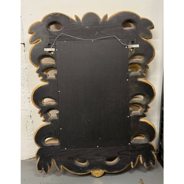 Late 20th Century Late 20th Century Ornate Gold Leaf Carved Mirror For Sale - Image 5 of 5