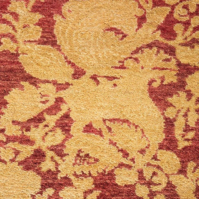 Traditional Mogul Collection Hand-Knotted Area Rug - Red 9' 1" x 11' 9" For Sale - Image 3 of 4