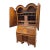 Late 20th Century Italian Burl Wood Secretary Cabinet by k.p.s. New YorkWith Mirrored Doors, 7’8” For Sale