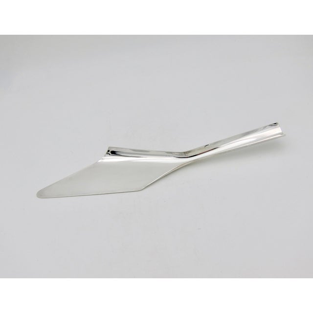 Mid 20th Century Lino Sabattini Christofle Gallia Modernist Lido Server With Original Box For Sale - Image 5 of 11