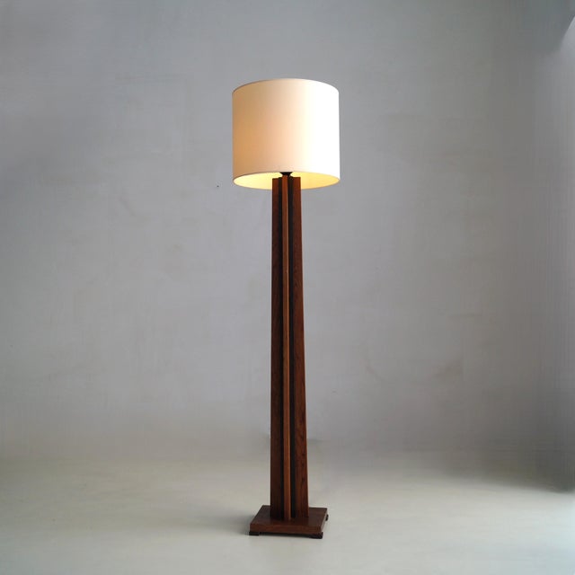 Dutch Hague School Art Deco Modernist Oak Floor Lamp, 1920s For Sale - Image 13 of 13