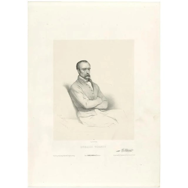 Le Gout-Gérard, Portrait of Horace Vernet, Lithograph, 1855 For Sale - Image 10 of 10