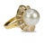 18k Ring with 13.5mm South Sea Pearl and 46 baguette cut diamonds weighing approximately 2.00 carats. 10.48 grams size 6.5