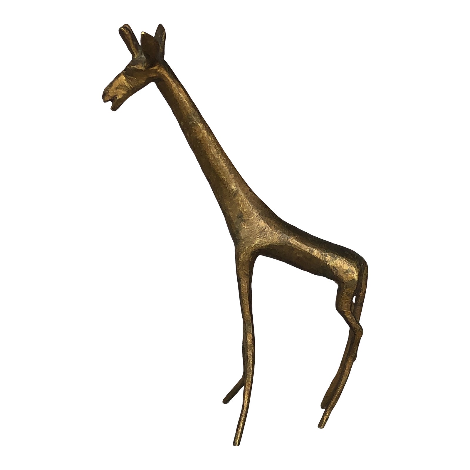 Vintage African Bronze Giraffe Sculpture Chairish
