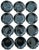 Bunny Williams Home Set of 12 Vintage Arcoroc France "Coquillage" Black Glass Shell Dishes, Circa 1960s For Sale - Image 4 of 13
