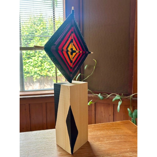 Huichol-Inspired Ojo De Dios Sculpture by Natalie Gonzalez For Sale - Image 4 of 5