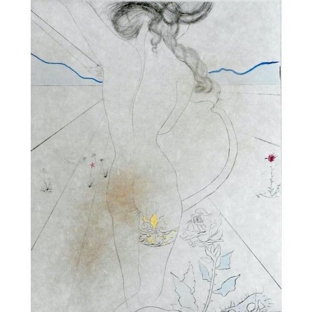 ARTIST: Salvador Dali TITLE: The Hippies Woman With Garter MEDIUM: Etching SIGNED: Hand Signed EDITION NUMBER: X/C...