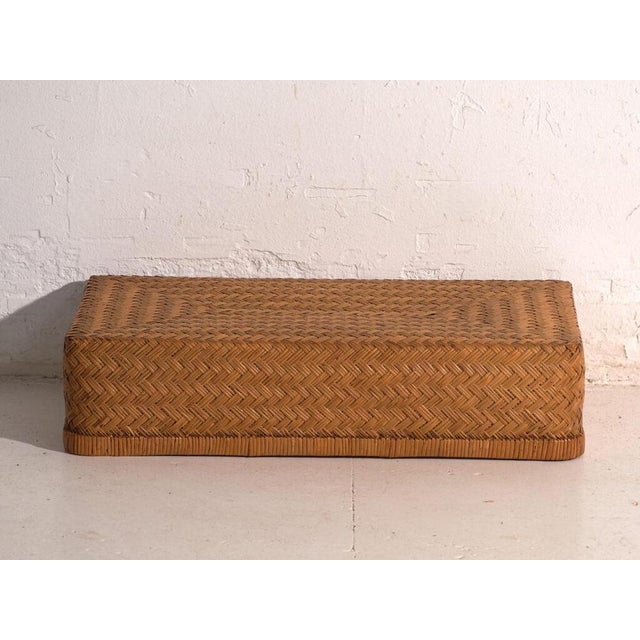 Antique Japanese Box in Woven Bamboo, Japan, 1950 For Sale - Image 9 of 11