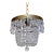 Vintage Hollywood Regency Brass Tiered Crystal Basket Chandelier For Sale