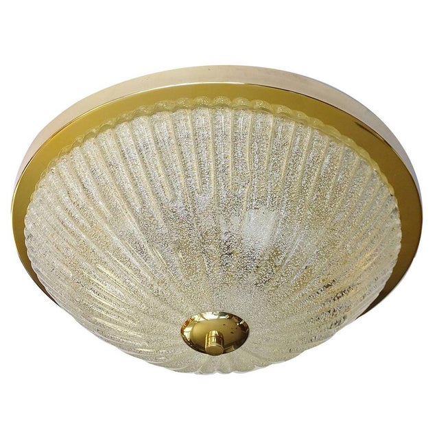 Metal Large Vintage Glass Ceiling Light from Honsel, 1960s For Sale - Image 7 of 18