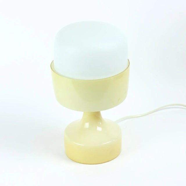 Vintage Cream Glass Lamp by Ivan Jakes for Osvětlovací Sklo, 1970s For Sale - Image 10 of 12
