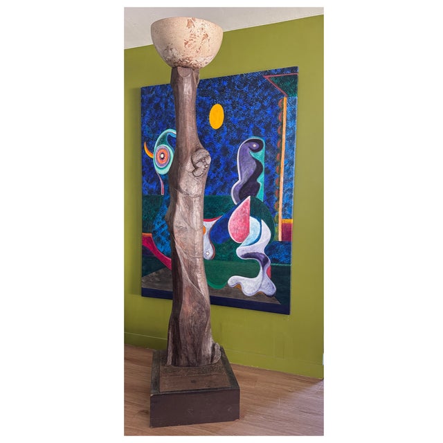 Nicole Bridier, The Zézé Player, Direct-Carved Sculpture, 1992–93, 250CM Tall For Sale - Image 10 of 10