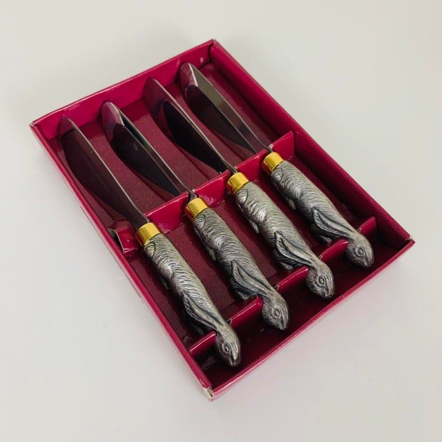 Vintage Arthur Court Rabbit Butter Knives Set of 4 Chairish