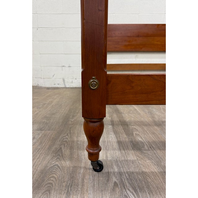 Late 20th Century Vintage Full Size Pennsylvania House Chippendale Style Four Poster Bed For Sale - Image 5 of 16
