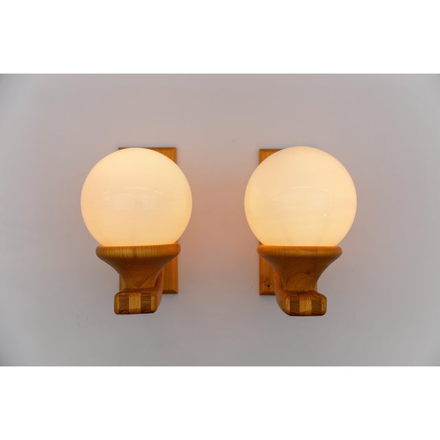 1960s Wooden Wall Light from Domus, Italy, 1970s, Set of 2 For Sale - Image 5 of 11