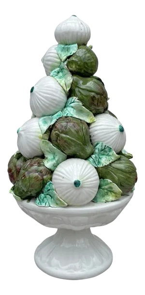 Vintage Italian Onion and Artichoke Finial Topiary