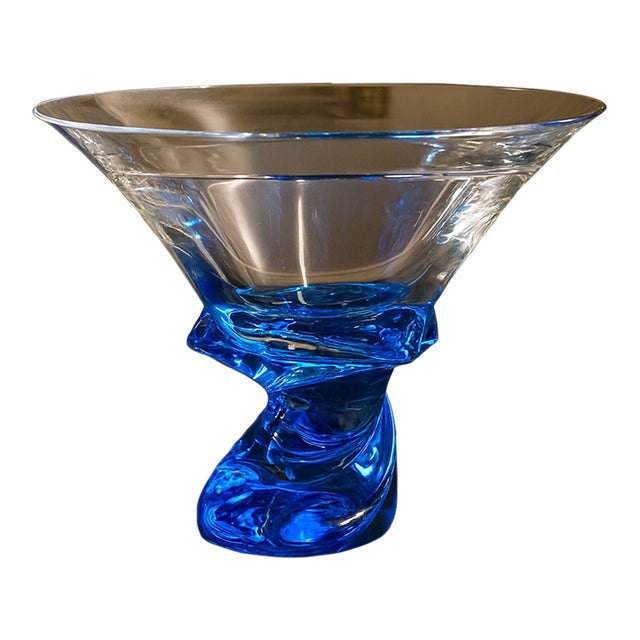 St Louis Saint-Louis Eole 1989 Crystal Eole Vase Art Glass Bowl French Crystal 1989 For Sale