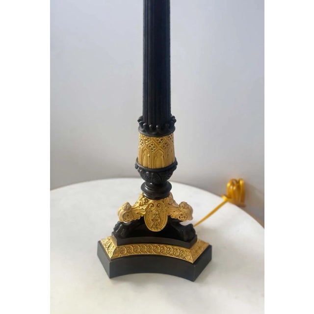 Pair of French 19th Century Empire Candelabras Converted to Lamps For Sale - Image 4 of 4