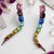 2010s Oscar De La Renta Hematite Plated Rainbow Swarovski Crystal Drop Earrings, Pair For Sale - Image 5 of 10