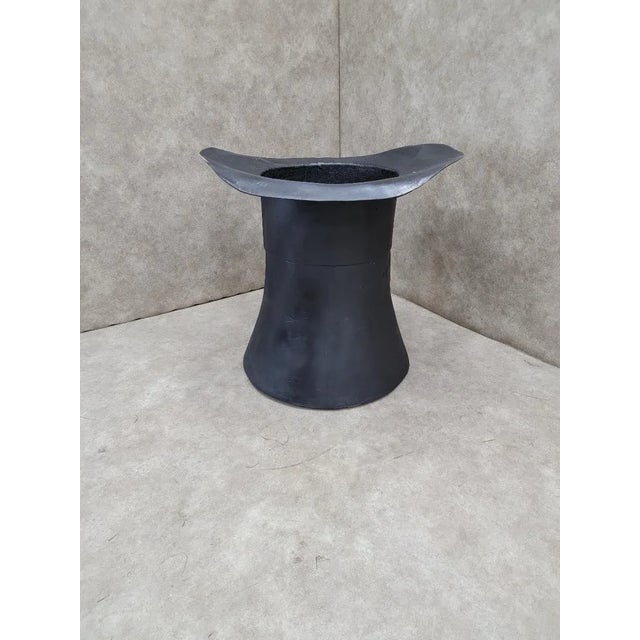 Vintage Oversized Fiber-Glass Resin Crafted Black Magician Top-Hat Prop/Holiday Decor Piece Vintage Massive Sculpted &...