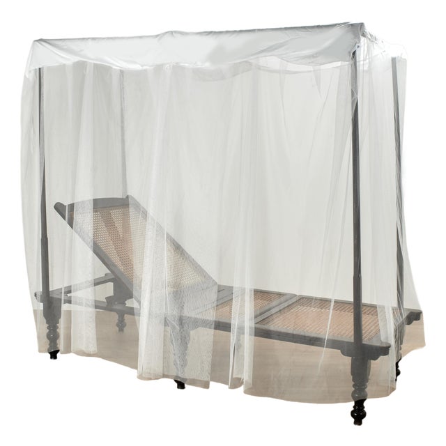 Antique British Colonial Caned Day Bed For Sale