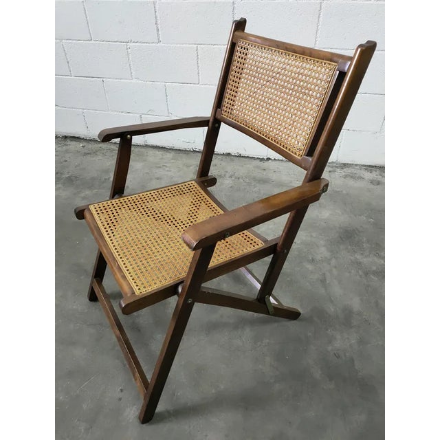 Mid-Century Grid Folding Chair For Sale - Image 9 of 9