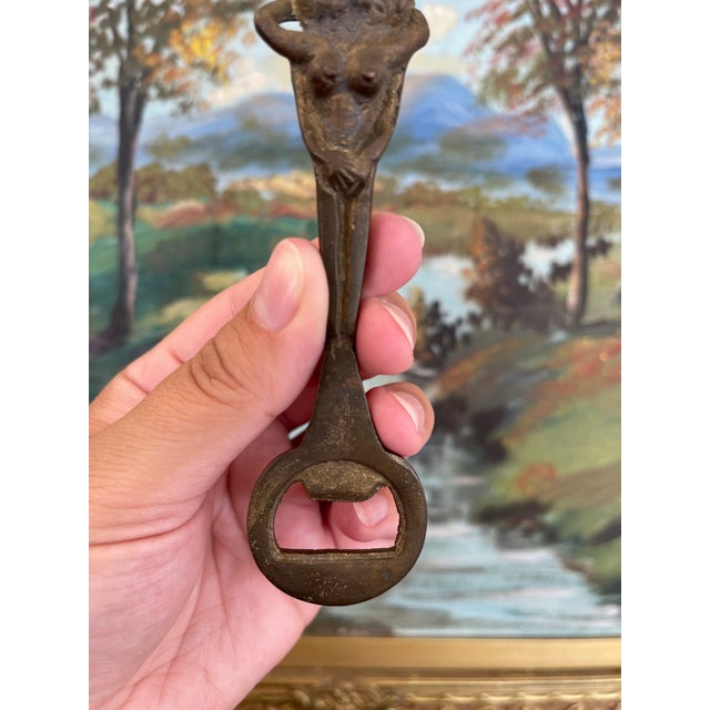 Vintage Likely Cast Iron Figural Nude Double Woman Bottle Opener For Sale In Seattle - Image 6 of 8