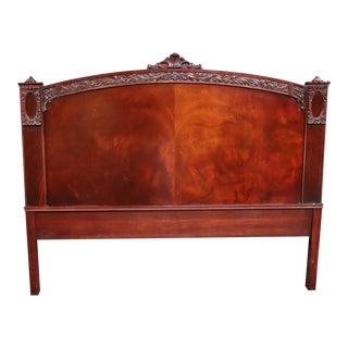 Chinese Chippendale Mahogany Double Headboard For Sale
