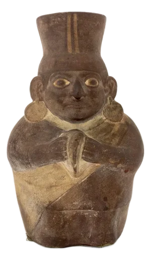 Moche Shaman Figure Pottery Vessel