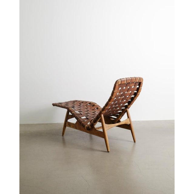 A very rare danish mid century wooden lounge chair by arne vodder in beech and original and beautifully patinated woven...