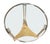 French Modern Round Occasional Table of Brushed Chrome and Brass - Maison Jansen For Sale - Image 9 of 11
