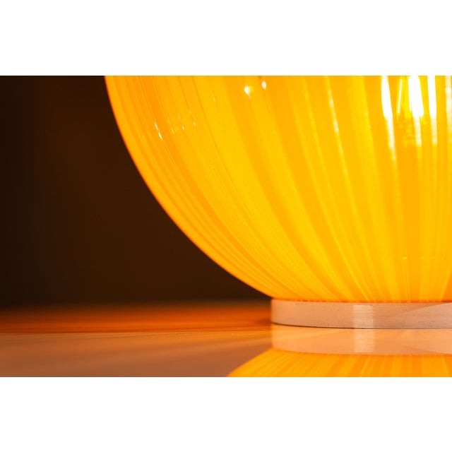 Glass 831 Lamp in Orange by Ludovico Diaz de Santillana for Venini, Italy, 1960s For Sale - Image 9 of 13
