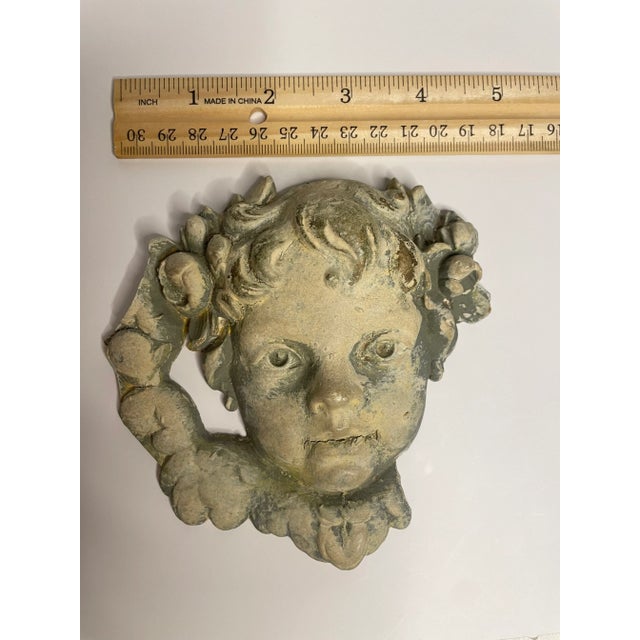 Antique Rococo Revival Plaster Cherub Relief, a Pair For Sale - Image 11 of 12