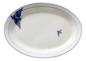 Antique La Française Bluebird Platter