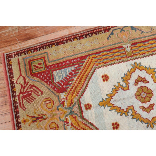 Colorful Early 20th Century Antique Turkish Ghiordes Rug - 3'8" x 5'5" For Sale - Image 10 of 18