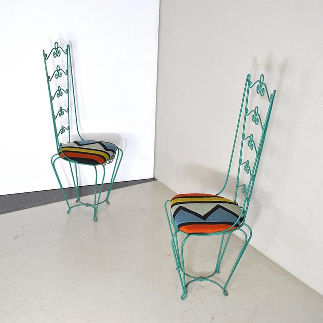 Set of Chiavari Style Iron Outdoor Chairs, 1960s For Sale - Image 6 of 8