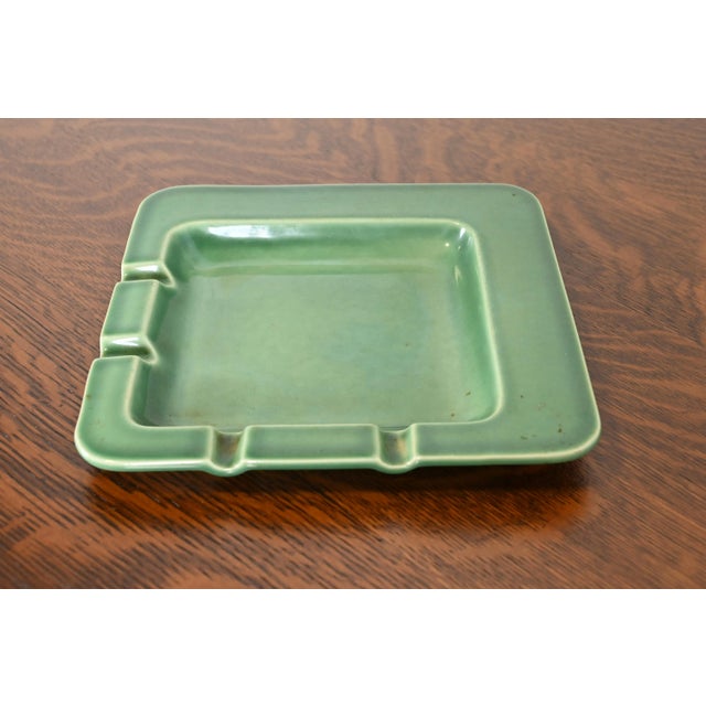 Mid-Century Modern Rookwood Pottery Mid-Century Large Glazed Ceramic Ash Tray, 1955 For Sale - Image 3 of 12