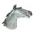 Mid 20th Century Modern Ceramic-Coated Cast Iron Sculptural Equestrian Horse Head Catchall Dish – 9” For Sale