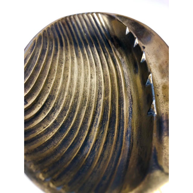 1950s Ribbed Modernist Brass Ben Seibel Catchall For Sale - Image 5 of 6