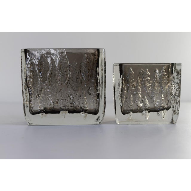 Sommerso Glass Vases by Kurt Wokan for Ingrid Glashütte, 1970s, Set of 2 For Sale - Image 4 of 18